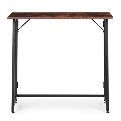 Klappschreibtisch ARLO, 80 × 45 cm – Nussbaum Rustikal / Schwarz – Ansicht 4