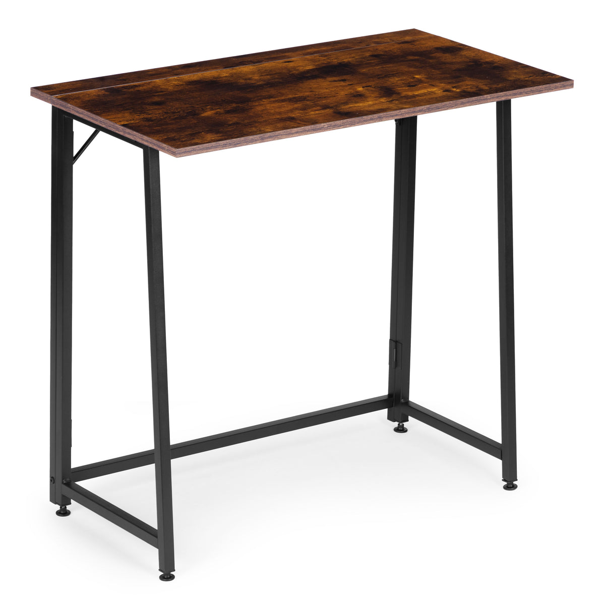 Klappschreibtisch ARLO, 80 × 45 cm – Nussbaum Rustikal / Schwarz – Ansicht 5