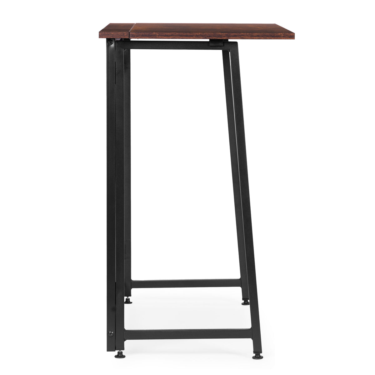 Klappschreibtisch ARLO, 80 × 45 cm – Nussbaum Rustikal / Schwarz – Ansicht 7