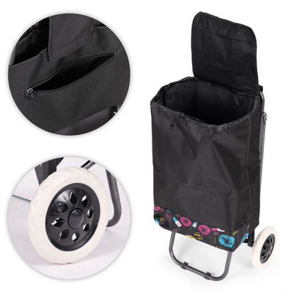 Einkaufstrolley NORA, 30 L mit klappbarem Sitz