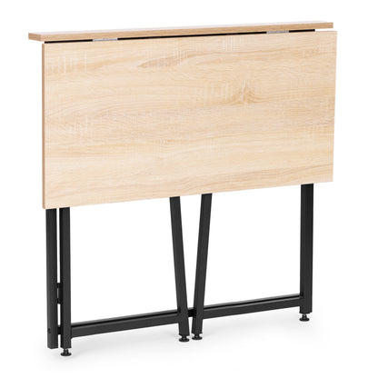 Klappschreibtisch ARLO, 80 × 45 cm – Eiche / Schwarz – Ansicht 6