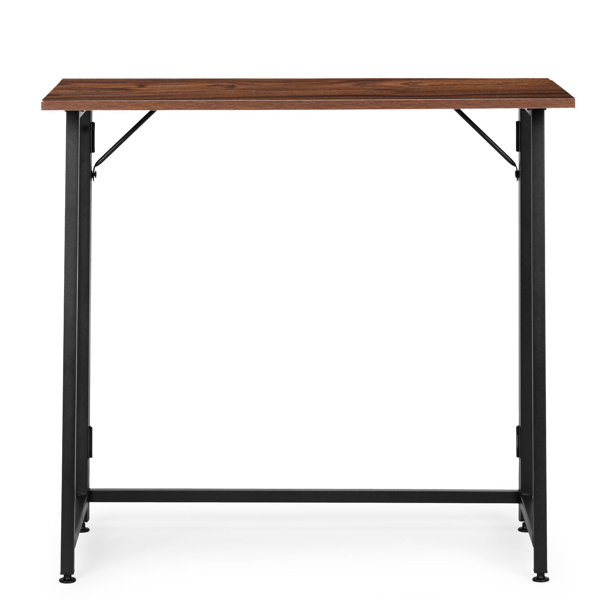 Klappschreibtisch ARLO, 80 × 45 cm – Nussbaum Dunkel / Schwarz – Ansicht 4