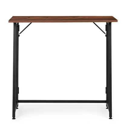 Klappschreibtisch ARLO, 80 × 45 cm – Nussbaum Dunkel / Schwarz – Ansicht 4
