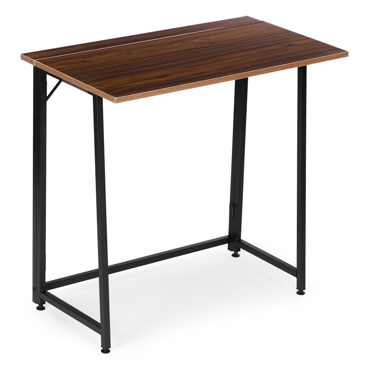 Klappschreibtisch ARLO, 80 × 45 cm – Nussbaum Dunkel / Schwarz – Ansicht 5