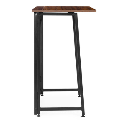 Klappschreibtisch ARLO, 80 × 45 cm – Nussbaum Dunkel / Schwarz – Ansicht 7