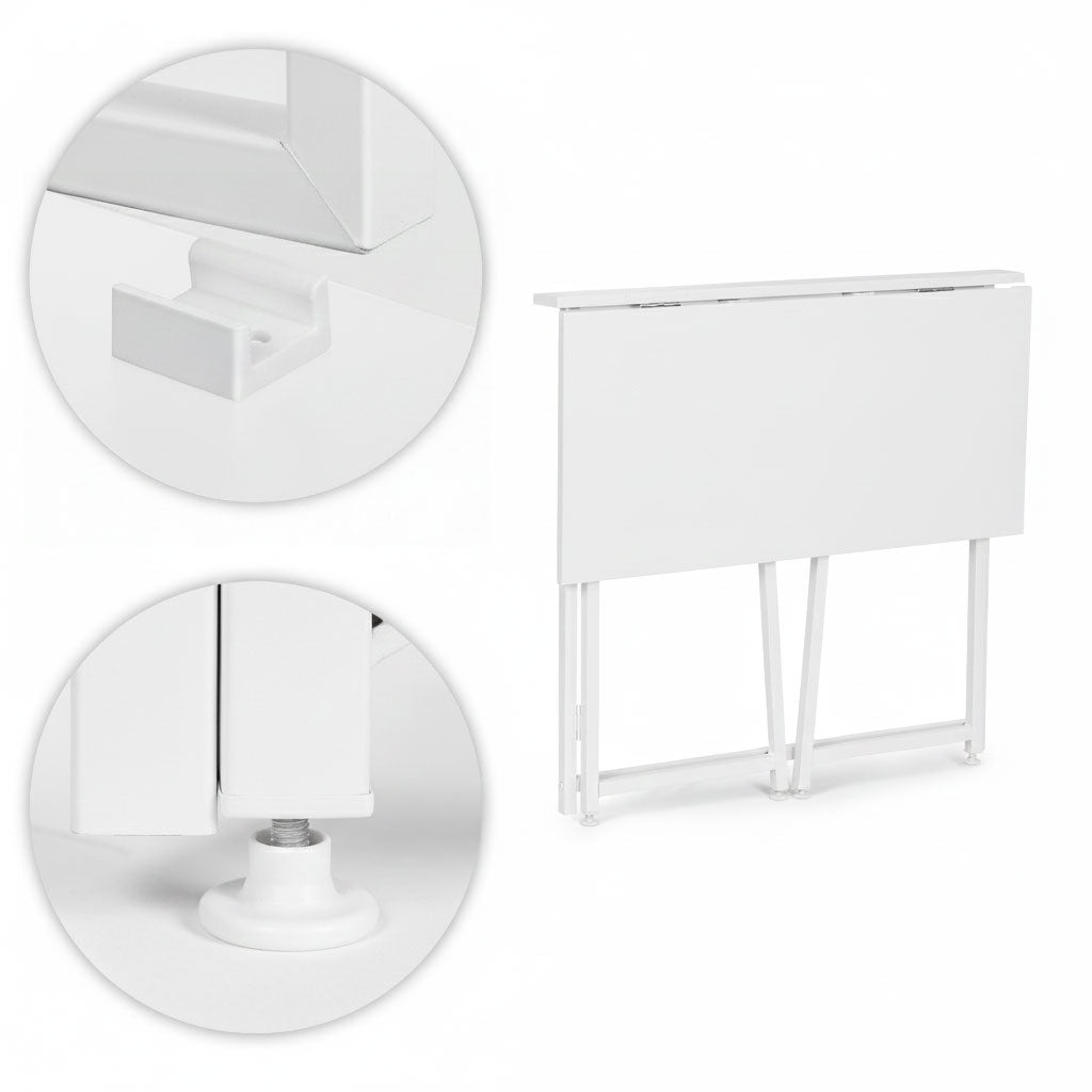 Klappschreibtisch ARLO, 80 × 45 cm – Weiß – Ansicht 8