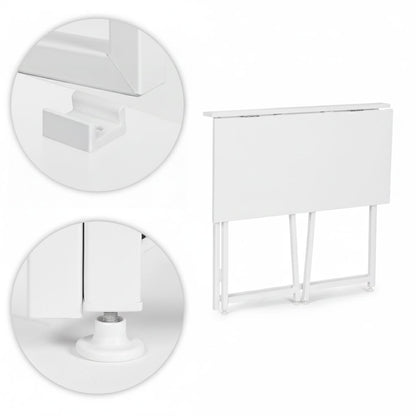Klappschreibtisch ARLO, 80 × 45 cm – Weiß – Ansicht 8