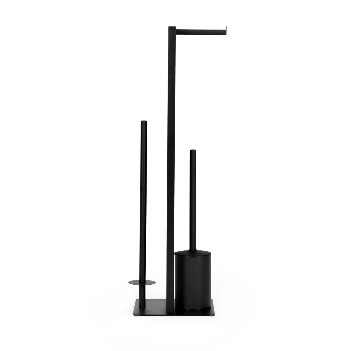 WC-Garnitur mit Toilettenpapierhalter und Bürste – Mit Glastrennwand – 68 cm