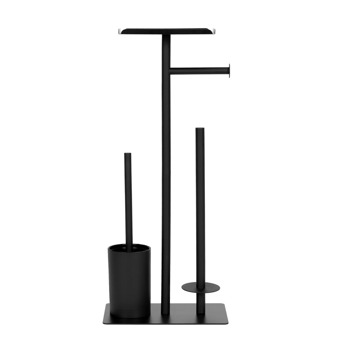 WC-Garnitur mit Toilettenpapierhalter und Bürste – Mit Ablage – 61 cm