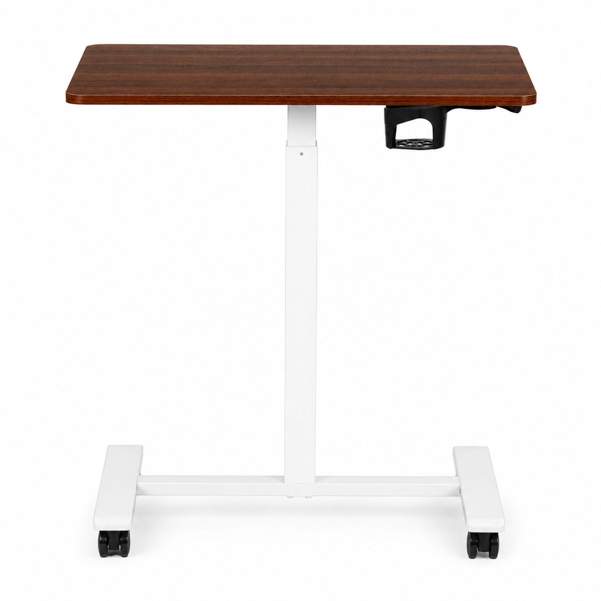 Laptoptisch MILO, höhenverstellbar mit Rollen – Holzoptik / Weiß – Ansicht 5