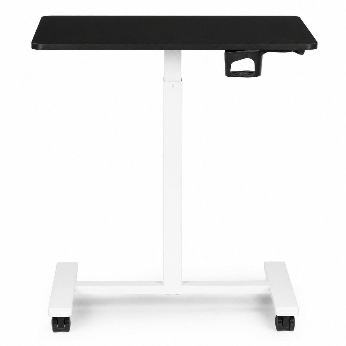 Laptoptisch MILO, höhenverstellbar mit Rollen – Schwarz / Weiß – Ansicht 5