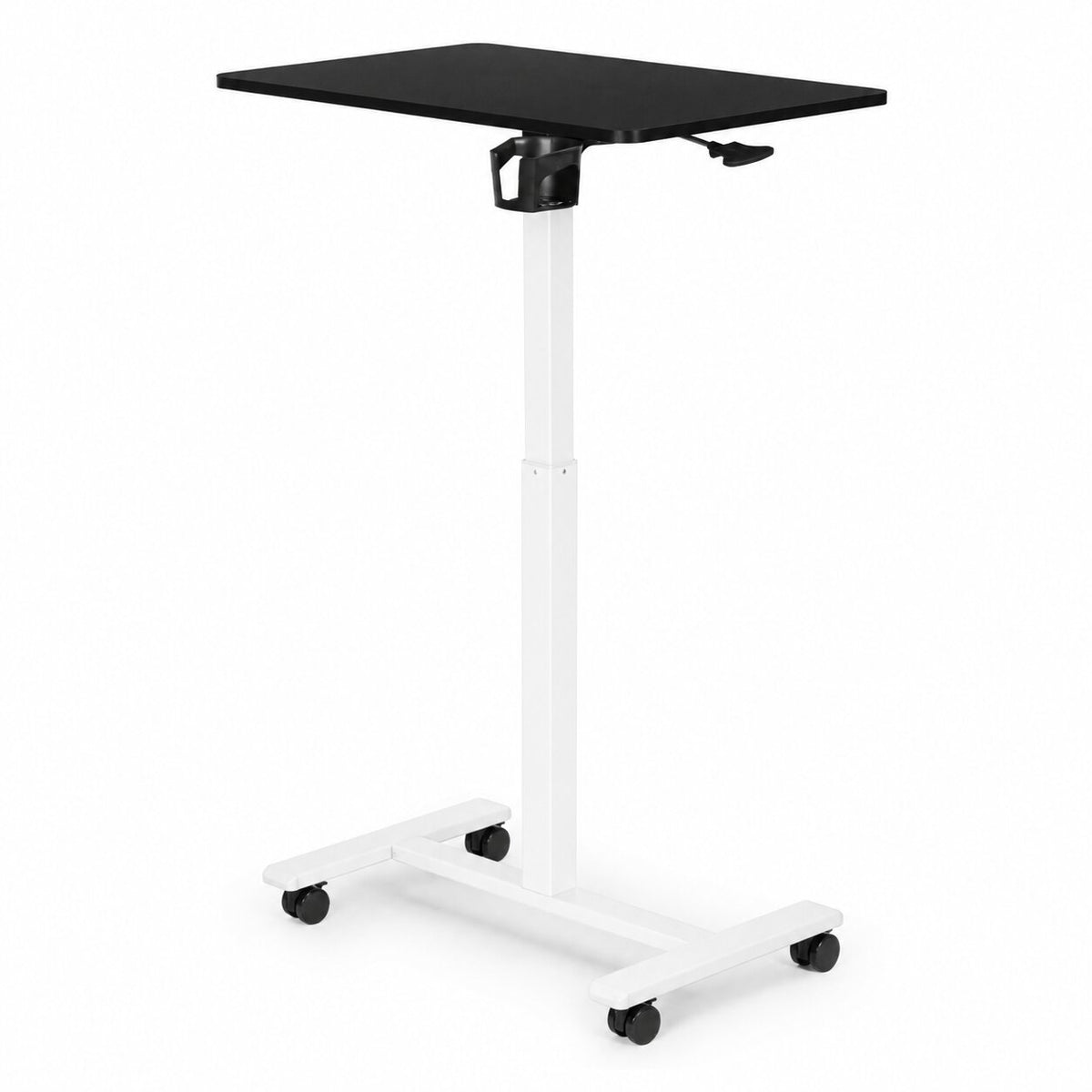 Laptoptisch MILO, höhenverstellbar mit Rollen – Schwarz / Weiß – Ansicht 6