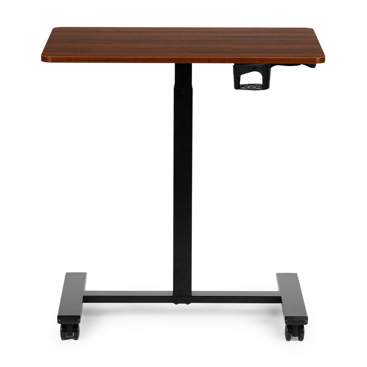 Laptoptisch MILO, höhenverstellbar mit Rollen – Holzoptik / Schwarz – Ansicht 4
