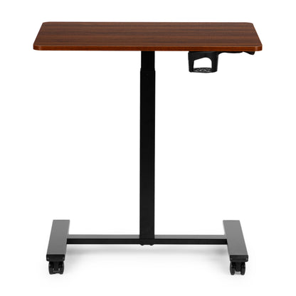 Laptoptisch MILO, höhenverstellbar mit Rollen – Holzoptik / Schwarz – Ansicht 4