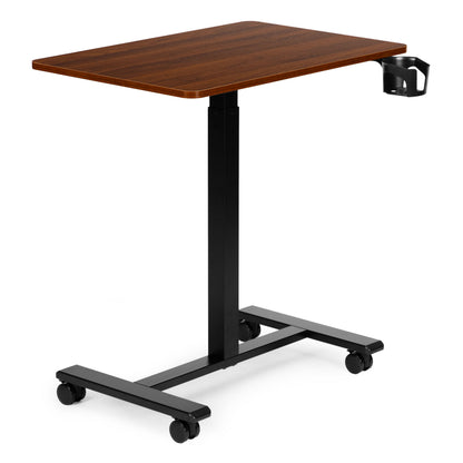Laptoptisch MILO, höhenverstellbar mit Rollen – Holzoptik / Schwarz – Ansicht 5