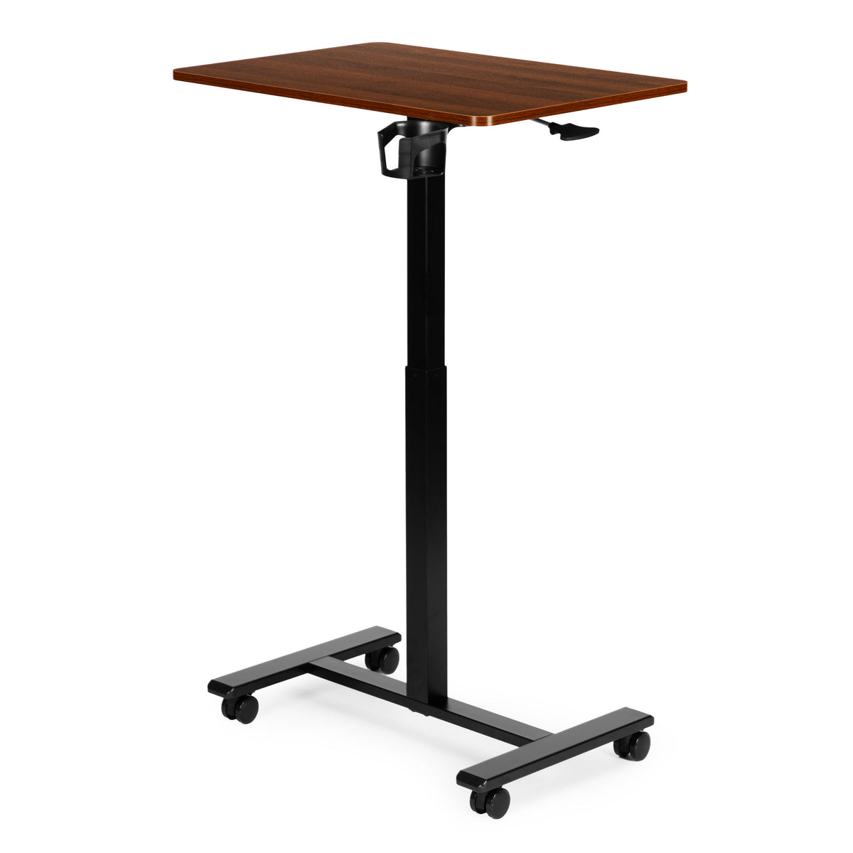 Laptoptisch MILO, höhenverstellbar mit Rollen – Holzoptik / Schwarz – Ansicht 6