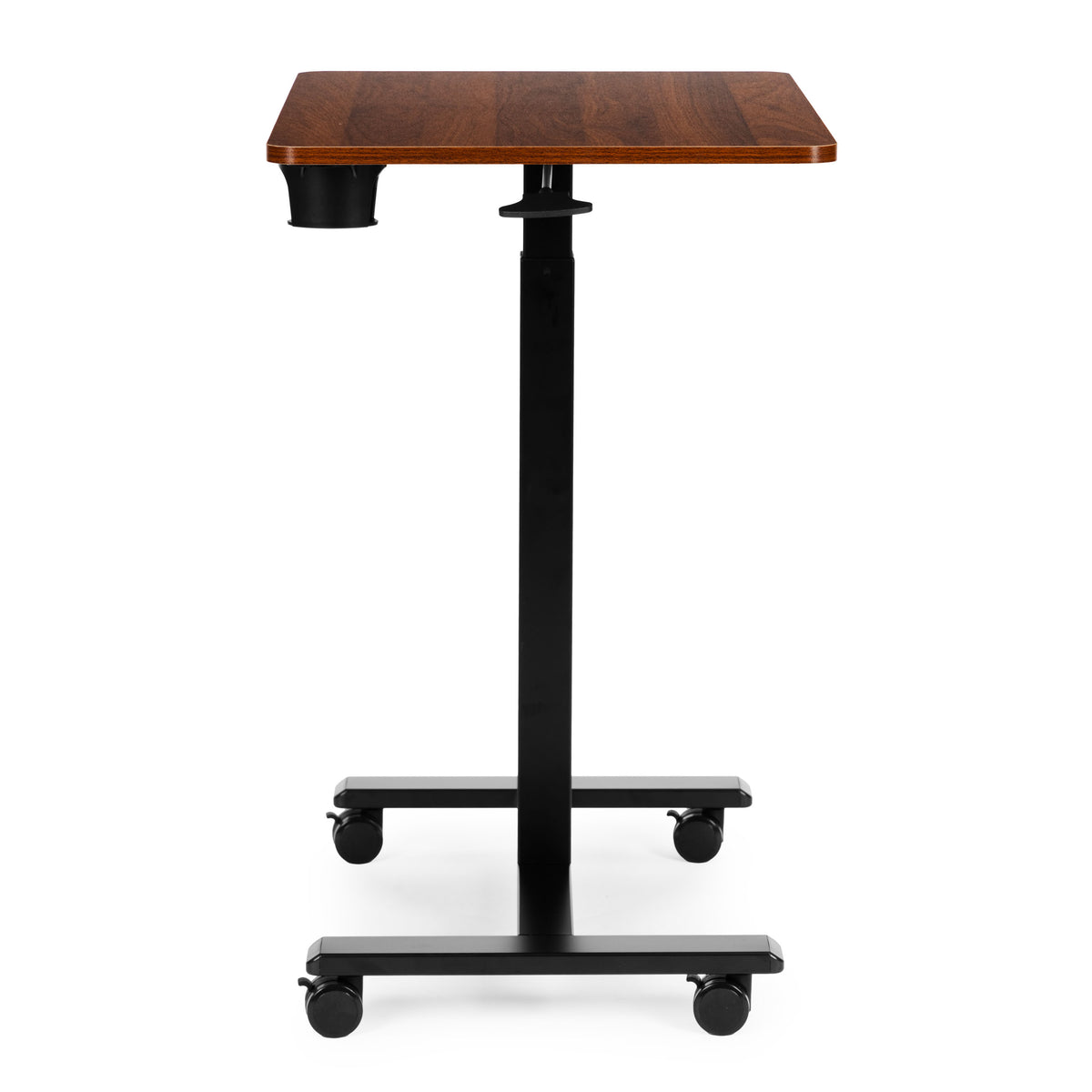 Laptoptisch MILO, höhenverstellbar mit Rollen – Holzoptik / Schwarz – Ansicht 7