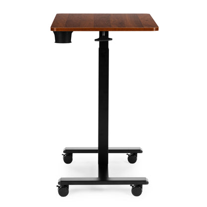 Laptoptisch MILO, höhenverstellbar mit Rollen – Holzoptik / Schwarz – Ansicht 7