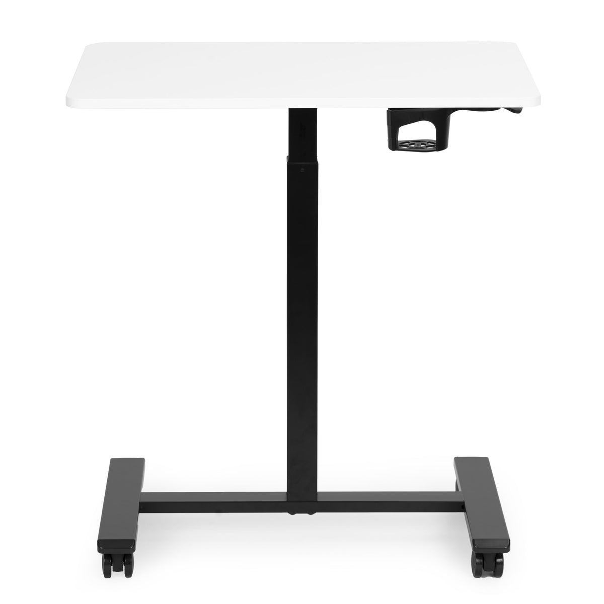 Laptoptisch MILO, höhenverstellbar mit Rollen – Weiß / Schwarz – Ansicht 4