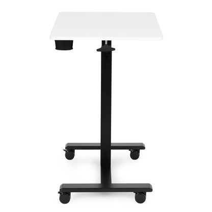 Laptoptisch MILO, höhenverstellbar mit Rollen – Weiß / Schwarz – Ansicht 7