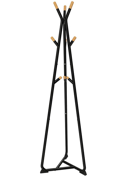 Garderobenständer mit 9 Haken aus Buchenholz, 172 cm
