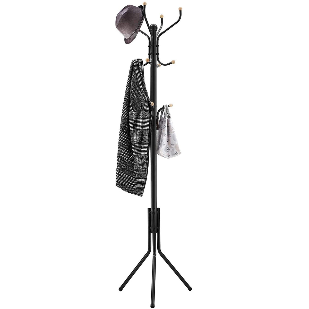 Garderobenständer aus Metall mit 12 Haken, 182 cm