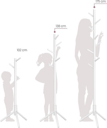 Garderobenständer aus Holz, Weiß